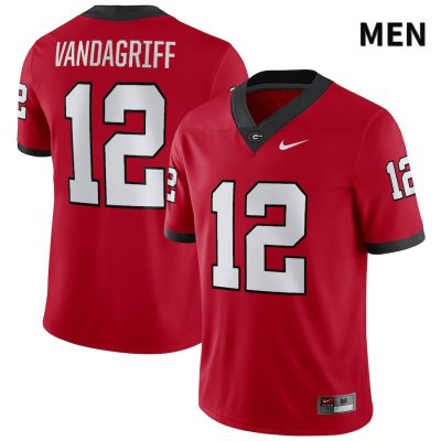 Men's Georgia Bulldogs NCAA #12 Brock Vandagriff Nike Stitched Red NIL 2022 Authentic College Football Jersey WZD0754HF